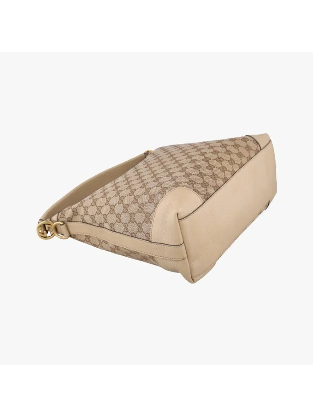 Gucci Miss GG Hobo Beige White Canvas Leather